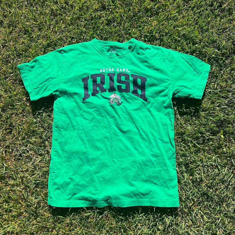 2010s Notre Dame embroidered tee mens size L Large